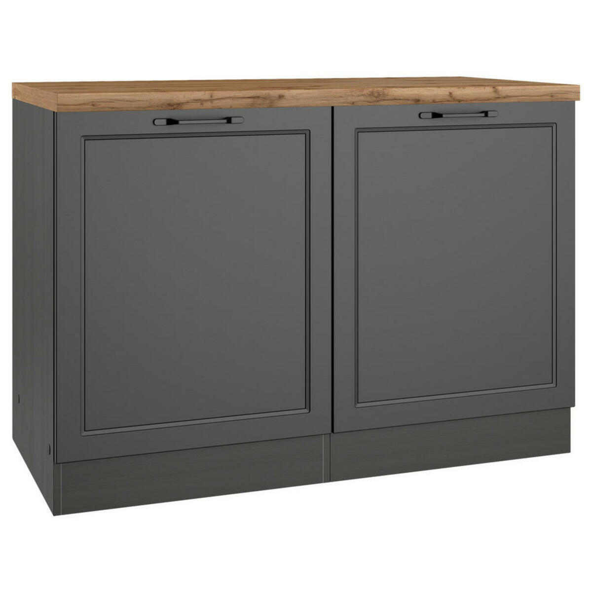 Bild 1 von Held Spülenunterschrank, Grau, Eiche Wotan, Metall, seitenverkehrt montierbar, einzeln stellbar, 120x86x60 cm, Made in Germany, Küchen, Küchenmöbel, Küchenschränke, Küchenunterschränke