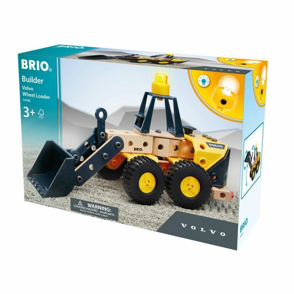 Bild 3 von BRIO® Konstruktions-Spielset Builder Volvo Frontlader, (58 St)