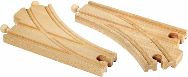 Bild 1 von BRIO® Weiche Holzspielzeug, BRIO® WORLD, Bogenweichen (L,M), FSC®- schützt Wald - weltweit