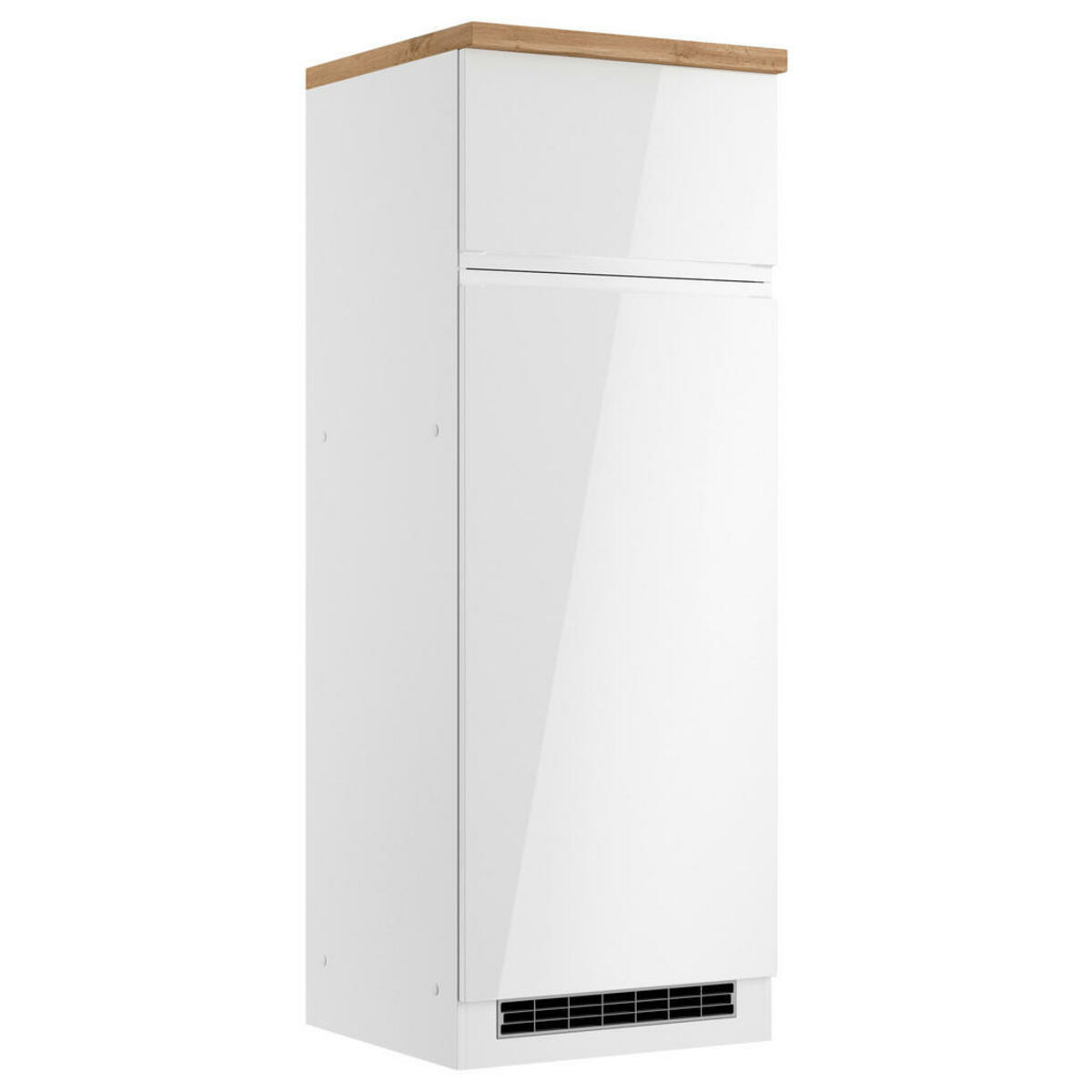 Bild 1 von Held Geräteumbauschrank, Weiß, Eiche Wotan, Weiß Hochglanz, Holzwerkstoff, einzeln stellbar, 60x166x60 cm, Made in Germany, Küchen, Küchenmöbel, Küchenschränke, Geräteumbauschränke