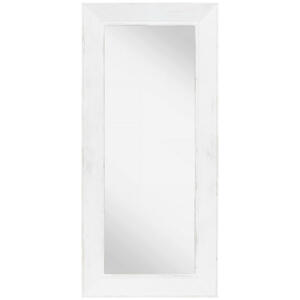 Mid.you Wandspiegel, Weiß, Holz, Glas, Tanne,Tanne, rechteckig, 87x188x7 cm, Bsci, Badezimmer, Badezimmerspiegel, Badspiegel