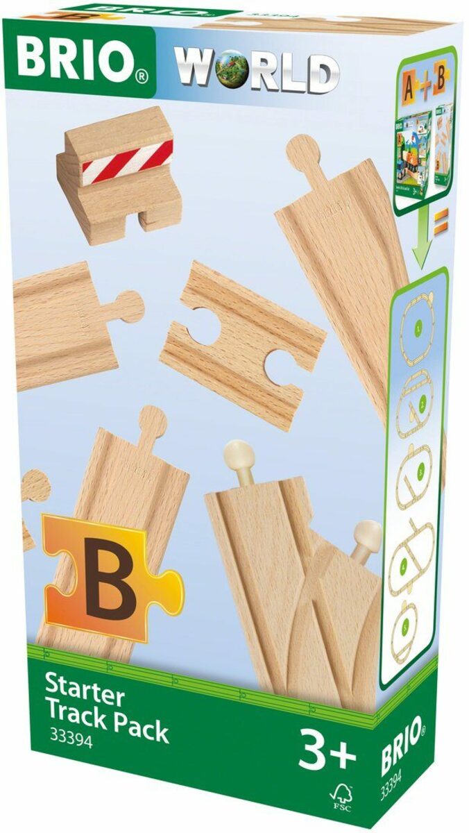 Bild 2 von BRIO® Gleise-Set Holzspielzeug, Ergänzungsset, BRIO® WORLD, Schienen Starter Pack B, FSC®- schützt Wald - weltweit