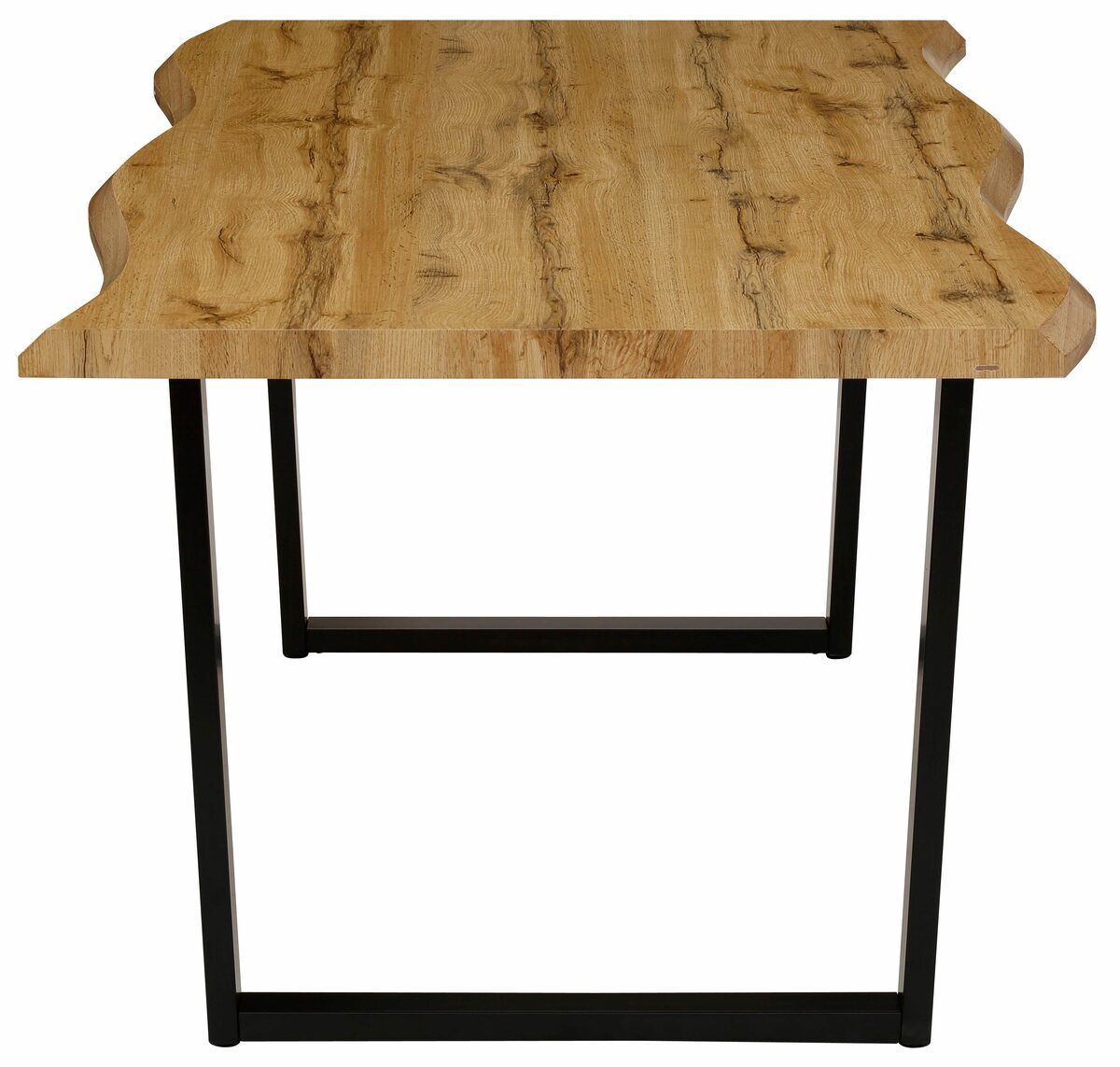 Bild 3 von HELA Esstisch Giselle Baumkantentisch Küchentisch, Kufengestell, Industrial Design, 140 - 200 cm Breite, natur oder grau