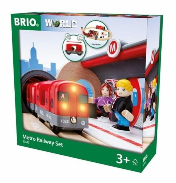 Bild 1 von BRIO® Spielzeugeisenbahn-Set Brio World Eisenbahn Set Metro Bahn Set 20 Teile 33513