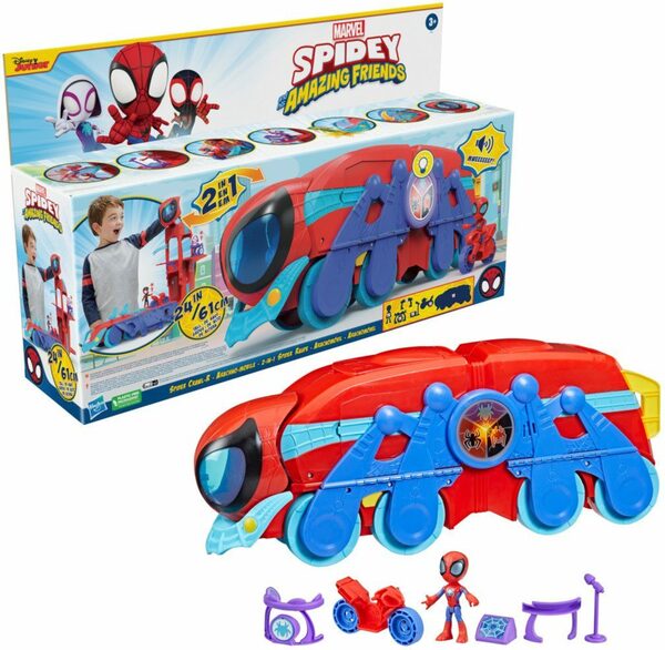 Bild 1 von Hasbro Spielwelt Marvel Spidey and His Amazing Friends 2-in-1 Spider Raupe, mit Licht und Sound