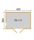 Bild 3 von Weka Gartenhaus P 285 Gr. 2, ca. B450/H222,3/T300 cm