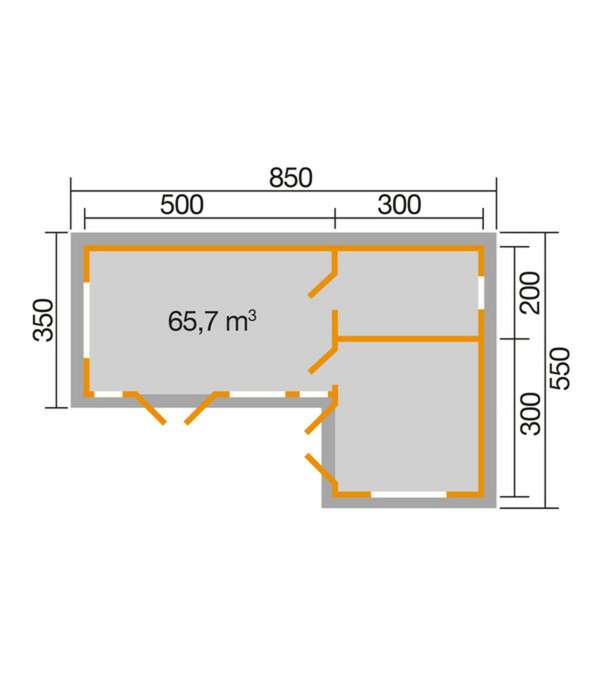 Bild 3 von Weka Weekendhaus V 701, ca. B850/H243,4/T550 cm