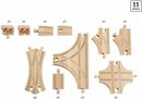 Bild 3 von BRIO® Gleise-Set Holzspielzeug, Ergänzungsset Holzschienensystem, BRIO® WORLD, Schienen und Weichensortiment; FSC®- schützt Wald - weltweit