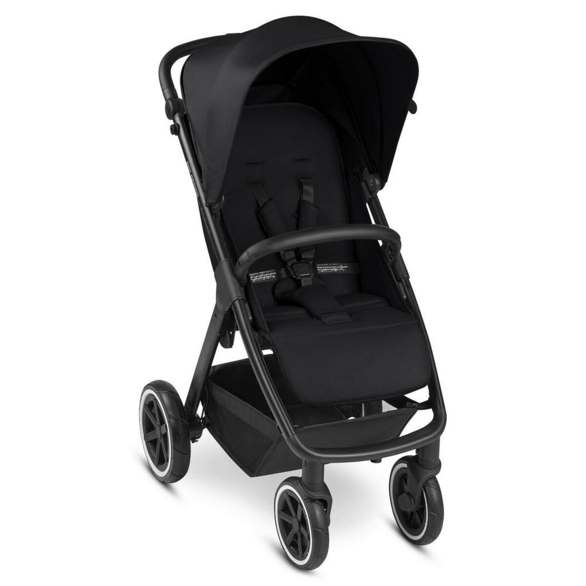 Bild 1 von ABC Design Buggy Avus Air, Schwarz, Textil, 23.5x72 cm, EN 1888, UV 50+, Reach, Feststellbremse, Fußstütze abklappbar, Federung, kugelgelagerte Räder, Verdeckung abnehmbar, 5-Punkte-Gurt, für Bab