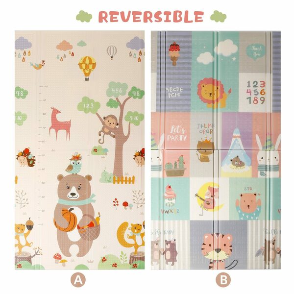 Bild 2 von FOXSPORT Spielmatte faltbar Baby Spielmatte (Kinderteppich 180 x 200 x 1 cm, Babyspielbogen), wasserdicht Krabbelmatte doppelseitig, BPA frei & sicher für kleinkind