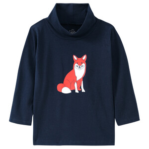 Baby Langarmshirt mit Fuchs-Print DUNKELBLAU