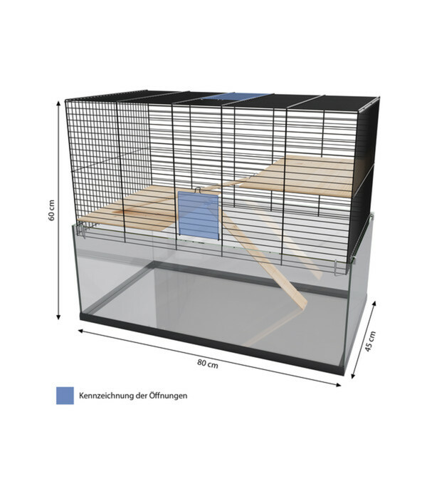Bild 3 von Dehner Nagerheim Glas Palast 80, ca. B80/H60/T45 cm