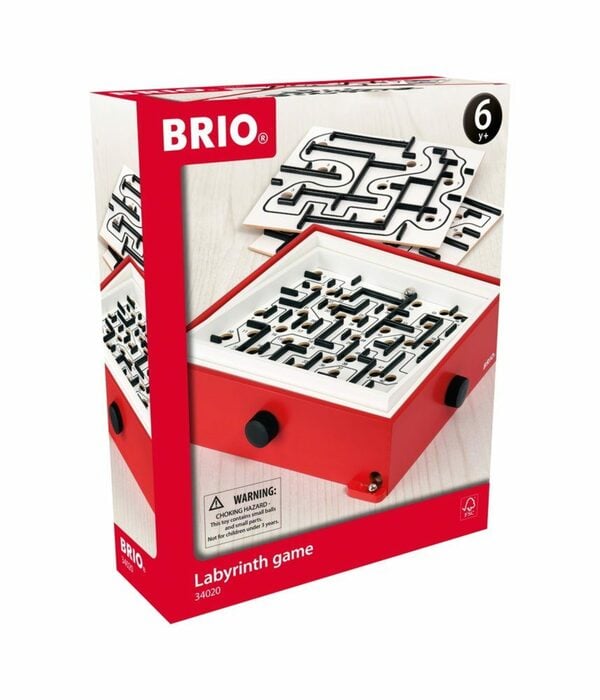 Bild 1 von BRIO® Spiel, Brio Familienspiele Labyrinth mit Übungsplatten rot 5 Teile 34020