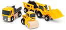 Bild 1 von BRIO® Spielzeug-Eisenbahn Baustellenfahrzeuge, (Set, 3-tlg), Kipper, Walze und Bagger m. Anhänger; FSC® - schützt Wald - weltweit