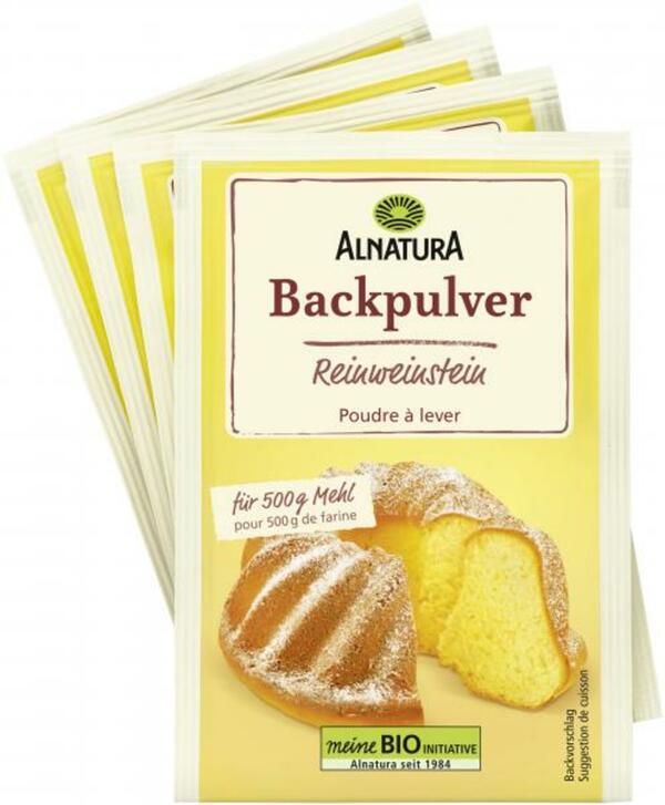 Bild 1 von Alnatura Backpulver Reinweinstein 4er Pack