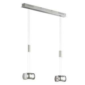 Fischer & Honsel Led-Hängeleuchte Colette, Nickel, Metall, F,F,F, 21 cm, höhenverstellbar, Lampen & Leuchten, Leuchtenserien