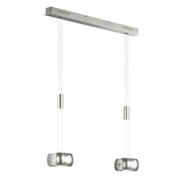 Bild 1 von Fischer & Honsel Led-Hängeleuchte Colette, Nickel, Metall, F,F,F, 21 cm, höhenverstellbar, Lampen & Leuchten, Leuchtenserien