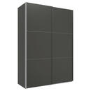 Bild 1 von Mid.you Schwebetürenschrank, Dunkelgrau, Metall, 3 Fächer, 2 Schubladen, 150x216x68 cm, Blauer Engel, Made in Germany, in verschiedenen Größen erhältlich, Schlafzimmer, Kleiderschränke, Schwebe