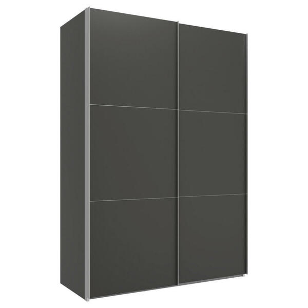 Bild 1 von Mid.you Schwebetürenschrank, Dunkelgrau, Metall, 3 Fächer, 2 Schubladen, 150x216x68 cm, Blauer Engel, Made in Germany, in verschiedenen Größen erhältlich, Schlafzimmer, Kleiderschränke, Schwebe