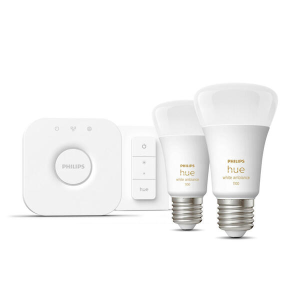 Bild 1 von Philips HUE Led-Leuchtmittel White Ambiance, Weiß, Kunststoff, E27, F, 11 W, 6.1x11x6.1 cm, Lampen & Leuchten, Innenbeleuchtung, Smart Lights, Smarte Glühbirnen
