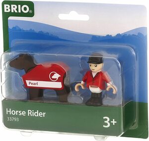 BRIO® Spielzeug-Auto BRIO World 33793 - Pferd mit Reiter, Bauernhof Tiere
