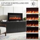 Bild 4 von Balderia Elektrokamin Leif, 3 in 1 Stand-, Wand- oder Einbaukamin mit Heizung 1800W, realistischer 3D-Flammeneffekt, Fernbedienung, Timer, Thermostat