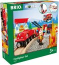 Bild 3 von BRIO® Spielzeug-Eisenbahn Holzspielzeug, BRIO® WORLD, Feuerwehr Set, (Set), mit Licht und Soundfunktion, FSC®- schützt Wald - weltweit