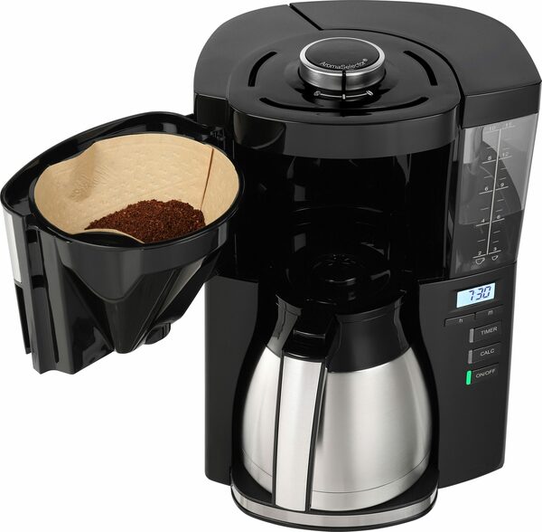 Bild 2 von Melitta Filterkaffeemaschine LOOK® Therm Timer 1025-18 schwarz, 1,25l Kaffeekanne, Papierfilter 1x4