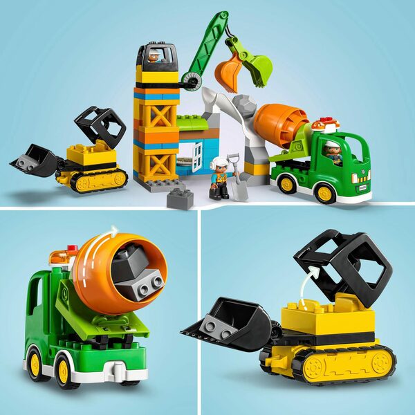 Bild 2 von LEGO® Konstruktionsspielsteine Baustelle mit Baufahrzeugen (10990), LEGO® DUPLO Town, (61 St), mit Licht und Sound; Made in Europe