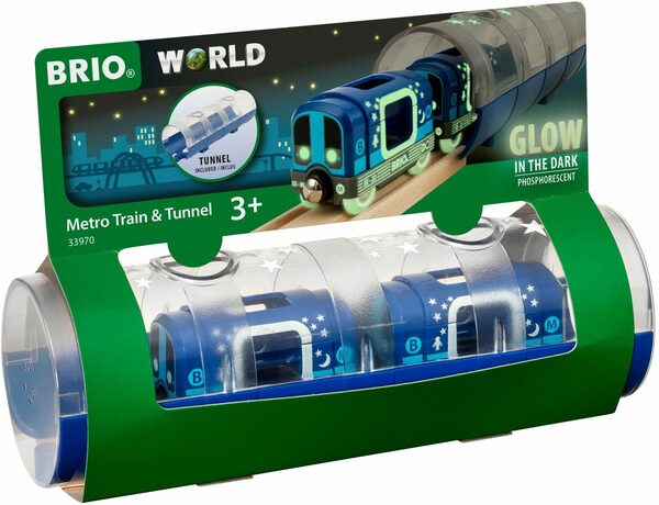 Bild 1 von BRIO® Spielzeug-Zug BRIO® WORLD, Tunnelbox U-Bahn, leuchtet im Dunkeln, FSC®- schützt Wald - weltweit