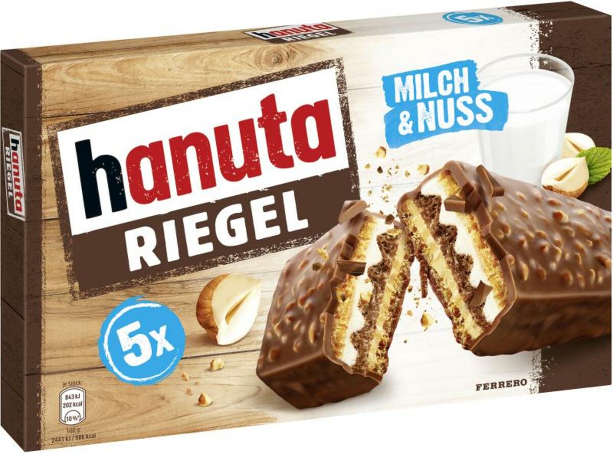 Bild 1 von Hanuta Riegel Milch & Nuss