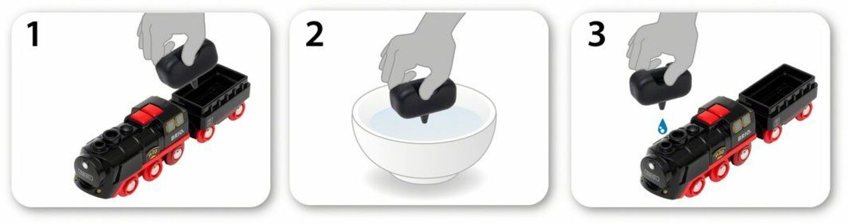 Bild 4 von BRIO® Spielzeug-Zug Batterie-Dampflok mit Wassertank, mit Licht- und Dampffunktion; FSC® - schützt Wald - weltweit