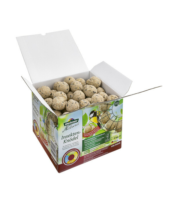 Bild 2 von Dehner Natura Wildvogelfutter Insekten-Knödel im Karton, ohne Netz, 100 Stk.