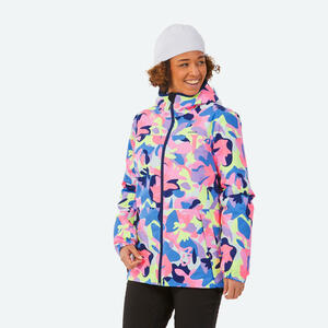 Skijacke Damen - 100 mehrfarbig Rosa
