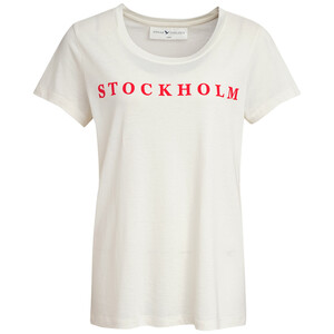 Damen T-Shirt mit Flockprint CREME