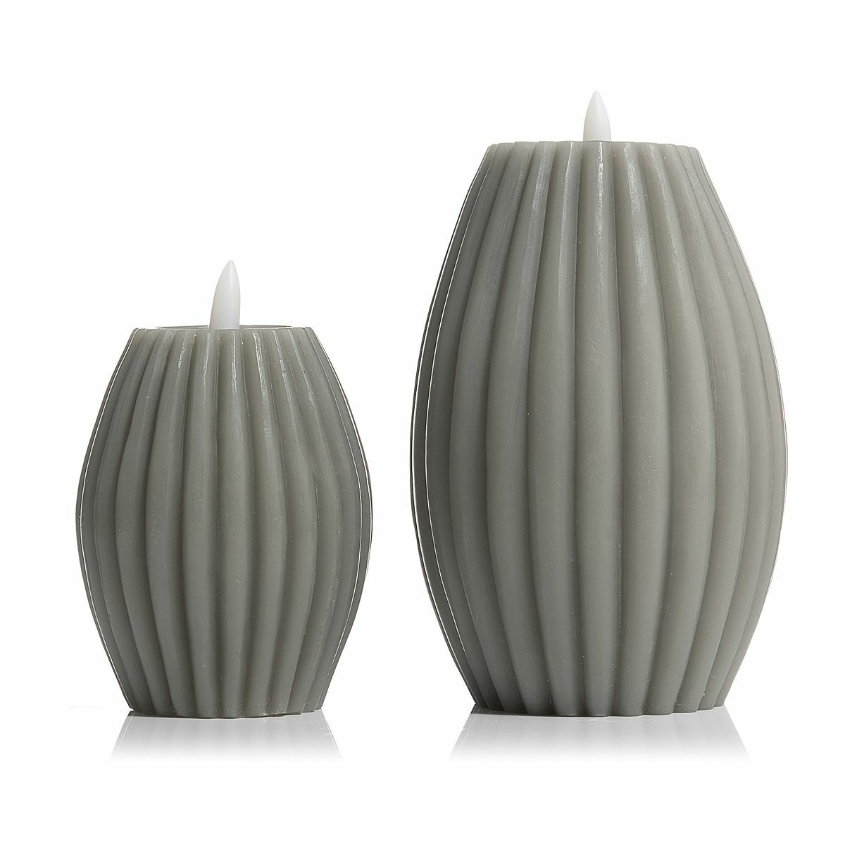 Bild 1 von ELAMBIA 2 LED-Kerzen Fassform Flamme Luma Timer, H. 10 & 15cm