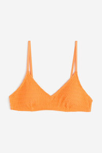 H&M Wattiertes Bikinitop Orange, Bikini-Oberteil in Größe 42