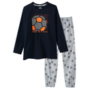 Bild 1 von Jungen Schlafanzug mit Fußball-Print DUNKELBLAU / HELLGRAU / NEONORANGE