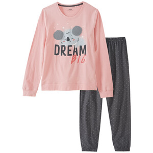 Mädchen Schlafanzug mit Koala-Motiv ROSA / DUNKELGRAU