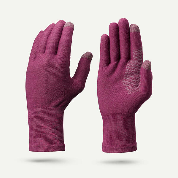 Bild 1 von Unterziehhandschuhe Erwachsene nahtlos Bergwandern - MT500 bordeaux Bordeaux|violett