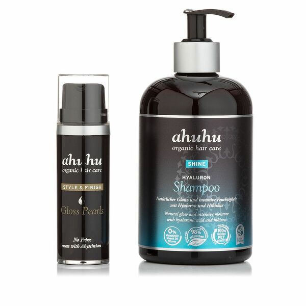 Bild 1 von ahuhu organic hair care Hyaluron Shampoo 500ml & Gloss Pearls 30ml