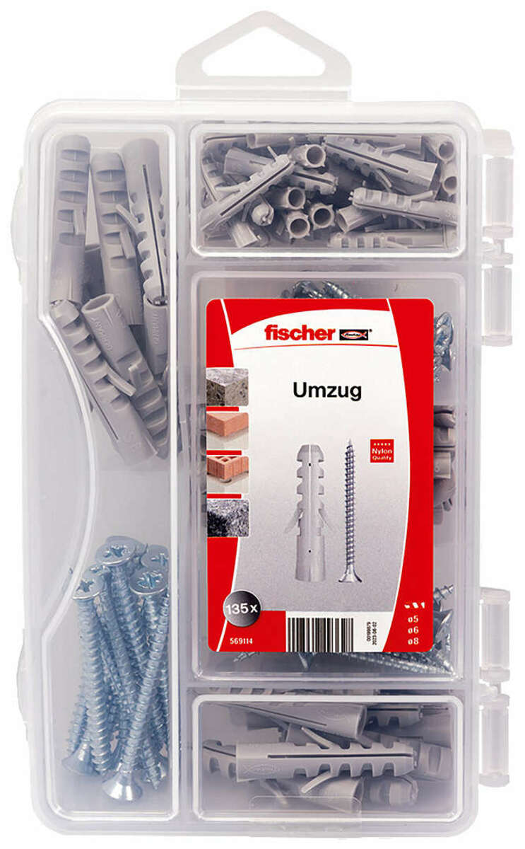 Bild 1 von FISCHER Dübel- und Schrauben-Set »Sortimentsbox Umzug«