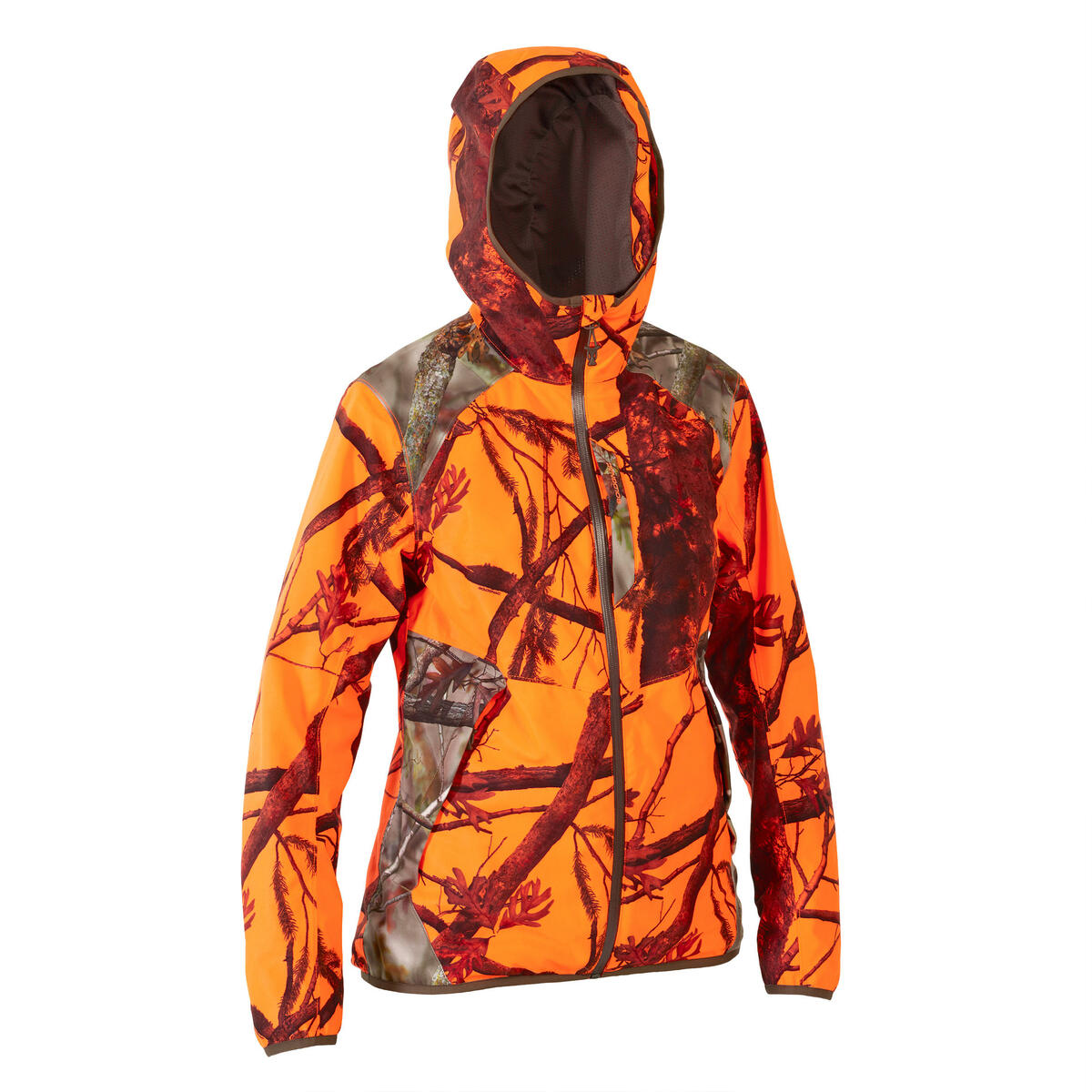Bild 1 von Jagdjacke Regenjacke 500 Damen geräuscharm camouflage/orange Orange