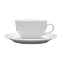 Bild 1 von Van Well Serie "Amerika", weiß, Porzellan, spülmaschinenfest und mikrowellengeeignet Pack a 6 Milchkaffee-Untertassen 16,5 cm