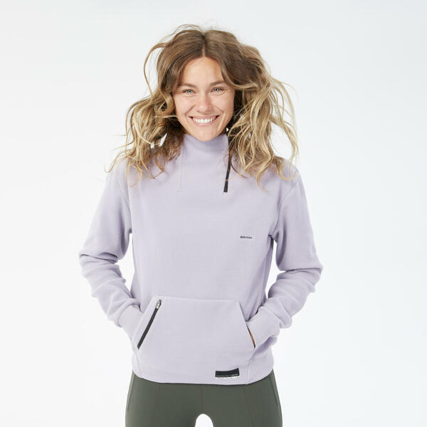 Bild 1 von Fleecepullover Damen Hoodie Bergwandern - MH100 Violett