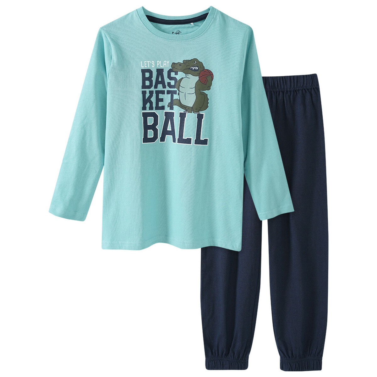 Bild 1 von Jungen Schlafanzug mit Basketball-Print TÜRKIS / DUNKELBLAU