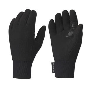 Handschuhe Kinder 6-14 Jahre Fleece Wandern - SH500 schwarz Schwarz