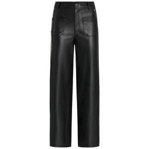 Damen Culotte in Leder-Optik SCHWARZ
