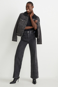 C&A Loose Fit Jeans-High Waist-LYCRA®-recycelt, Grau, Größe: 34