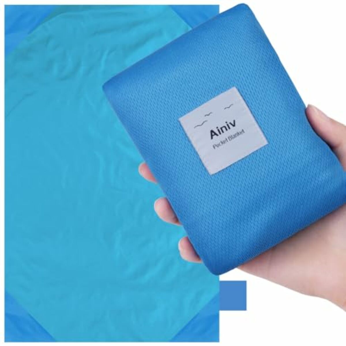 Bild 1 von Ainiv Mini Picknickdecke, Ultraleicht tragbare Stranddecke, Sandabweisende Camingmatte, Ultraleicht Kompakt Strandtuch, Outdoor Decke für Strand, Reisen, BBQ, Picknick, Camping und Wandern